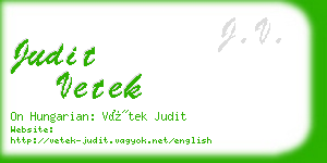 judit vetek business card